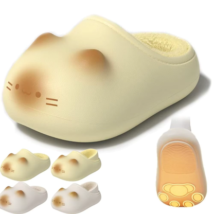 Zapatillas de gato calentitas e impermeables