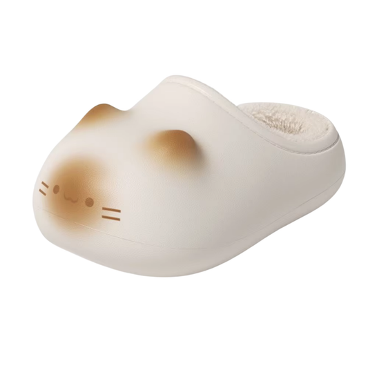 Zapatillas de gato calentitas e impermeables